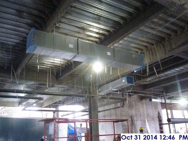 Installing duct work at the 1st Floor Facing North (800x600)